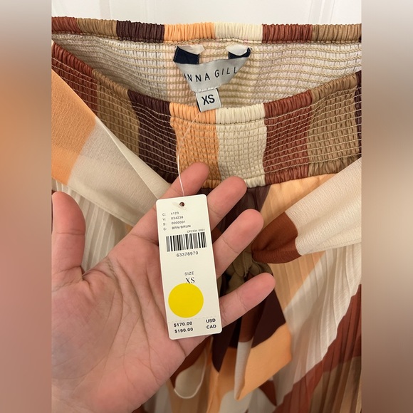 NWT Anthropologie Strapless Striped Wide Leg Jumpsuit - Picture 8 of 11